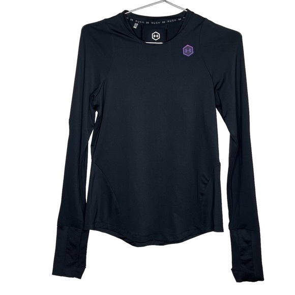 UNDER Armour Rush HeatGear Long Sleeve Top Thumbholes Celliant - Picture 1 of 9